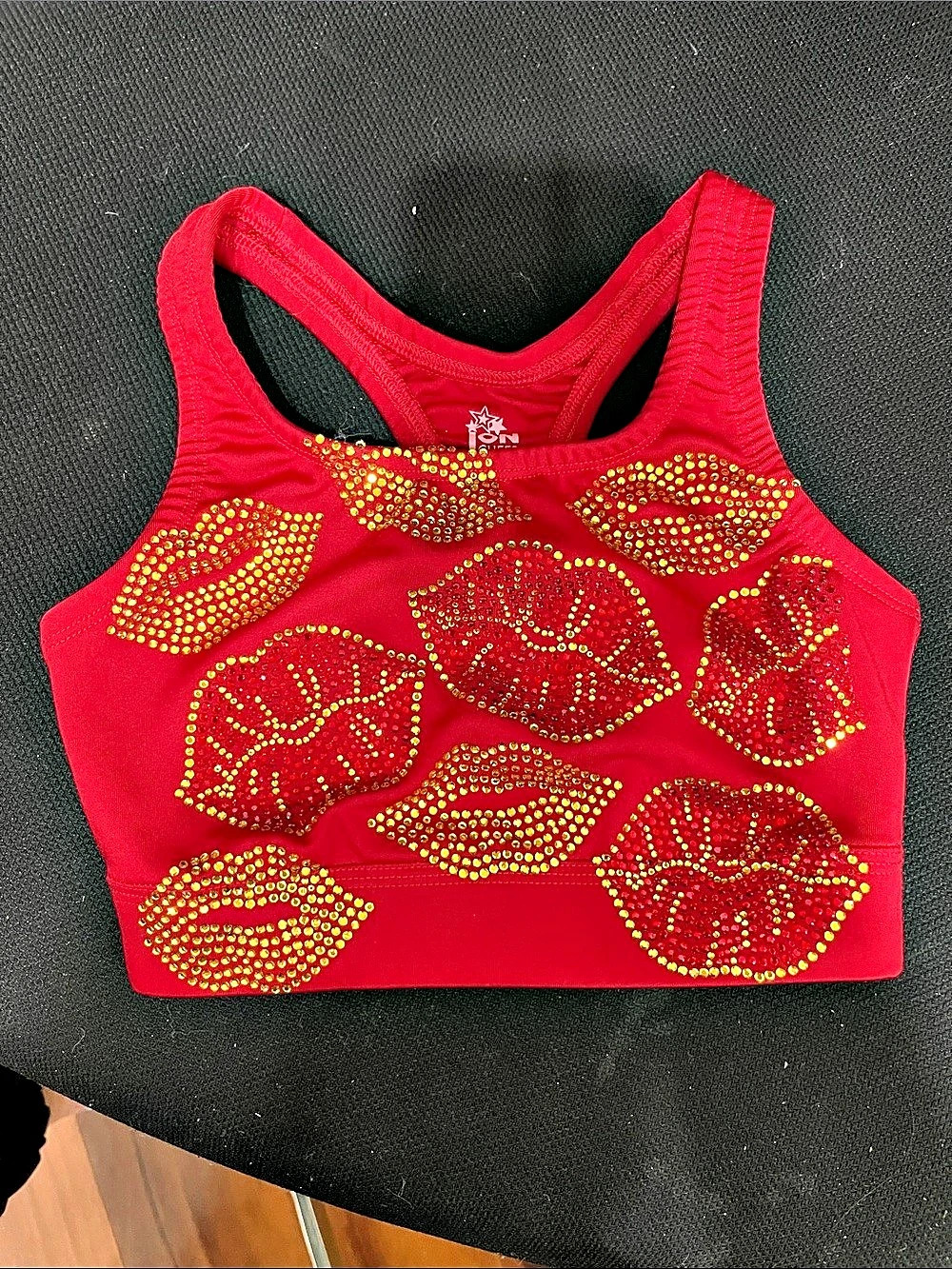 WE Chiefs bling sports bra for cheer